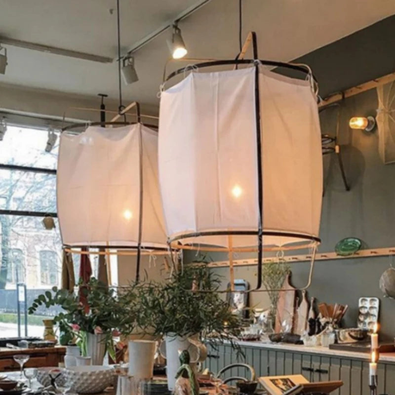 Fabric Chandelier – Wabi-Sabi Japanese for Dining Room & Kitchen, Restaurant & Café | Maris Frame by Evenlyr