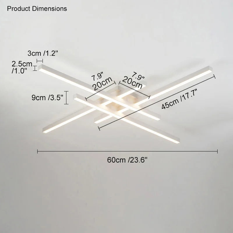 Metal Chandelier – Modern LED for Bedroom & Bedside, Living Room | Virelle Line by Evenlyr