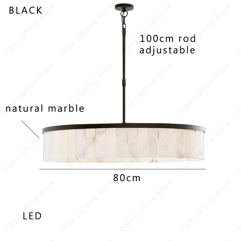 Ysola Halo Alabaster Chandelier – product view 7