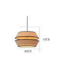 Rattan & Wood Pendant Light – Wabi-Sabi Japanese for Kitchen Island, Dining Room, Bedroom | Ilyra Dome by Evenlyr