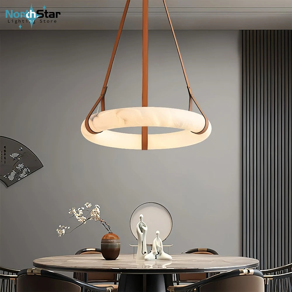 Vesper Dome Faux Stone Pendant Light Wabi-Sabi