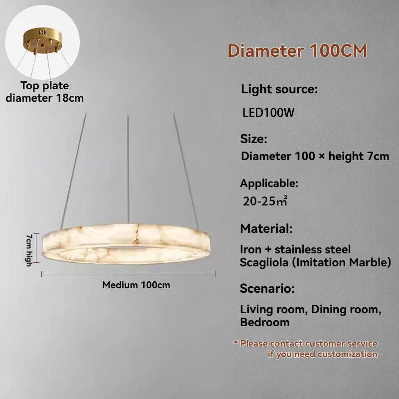 Aurelia Faux Alabaster Pendant Light for Kitchen Island – detail view 9