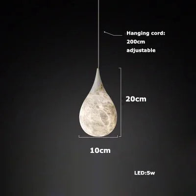Delia Veil Sculptural Marble Pendant Light – product view 9