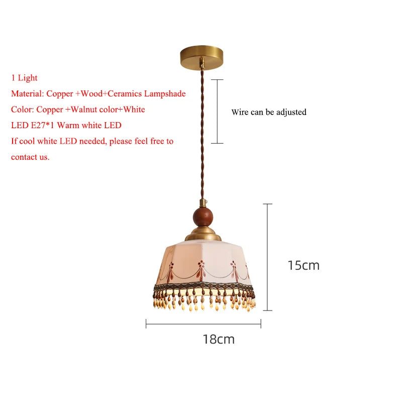 Kensley Brass Wood Chandelier for Dining Room – Bohemian