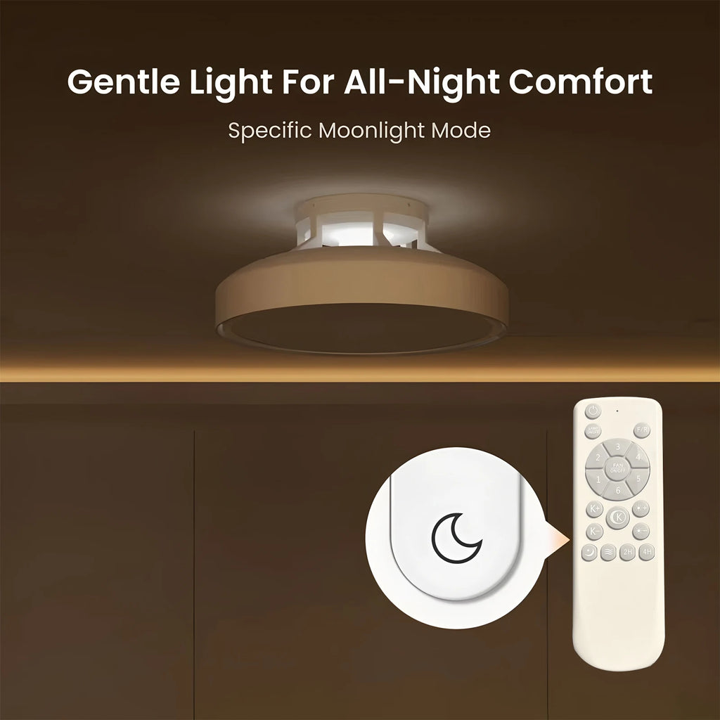 Kensley Bladeless Dimmable Ceiling Fan Light – Remote Control