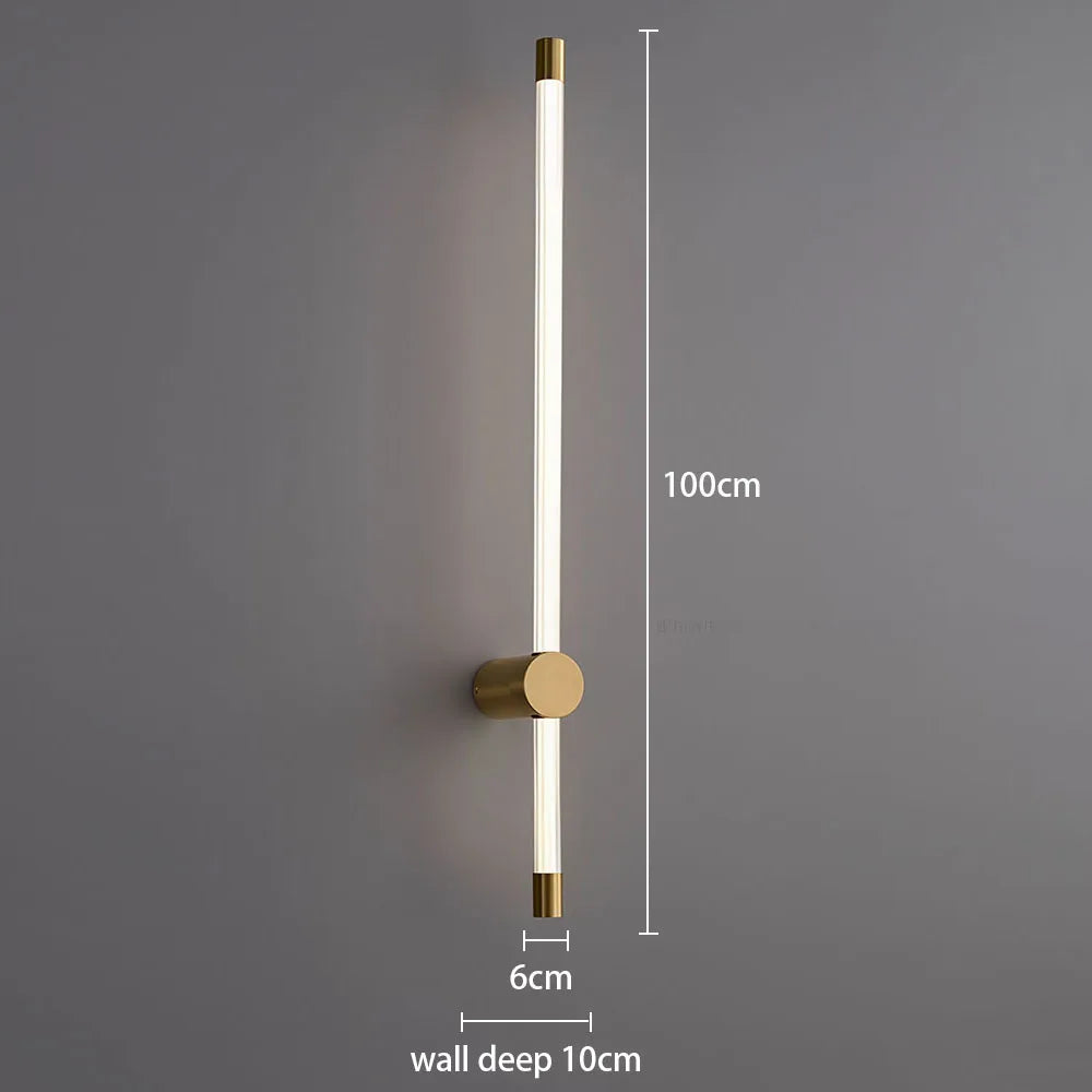 Brass & Acrylic Linear LED Bathroom Vanity & Mirror Light – Modern LED Linear for Bathroom | Aurelle Line by Evenlyr