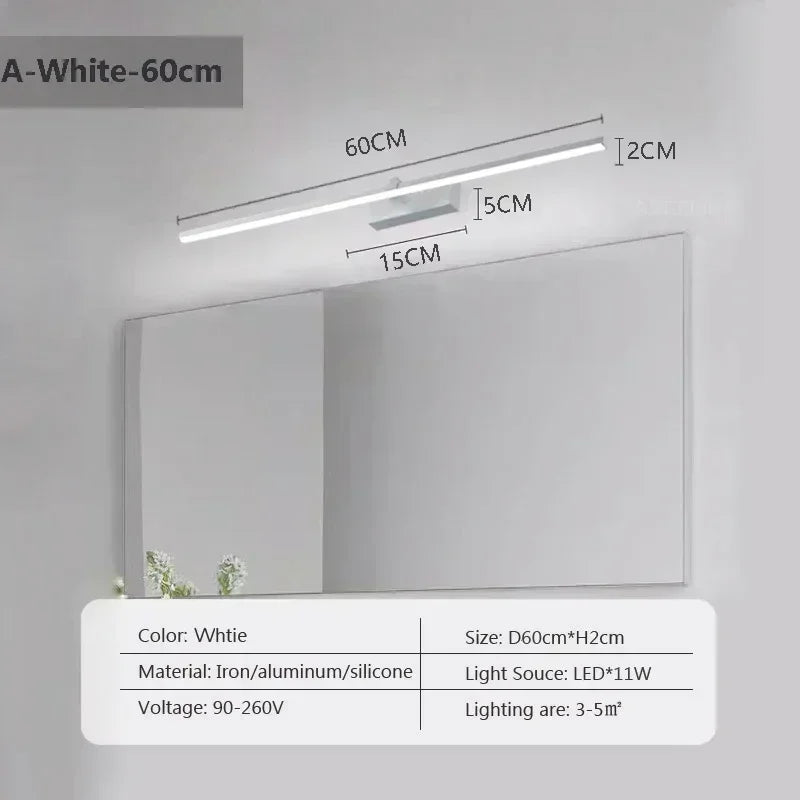 Metal Linear Wall Sconce – Modern LED Linear for Bathroom, Bedroom & Bedside | Calista Frame by Evenlyr