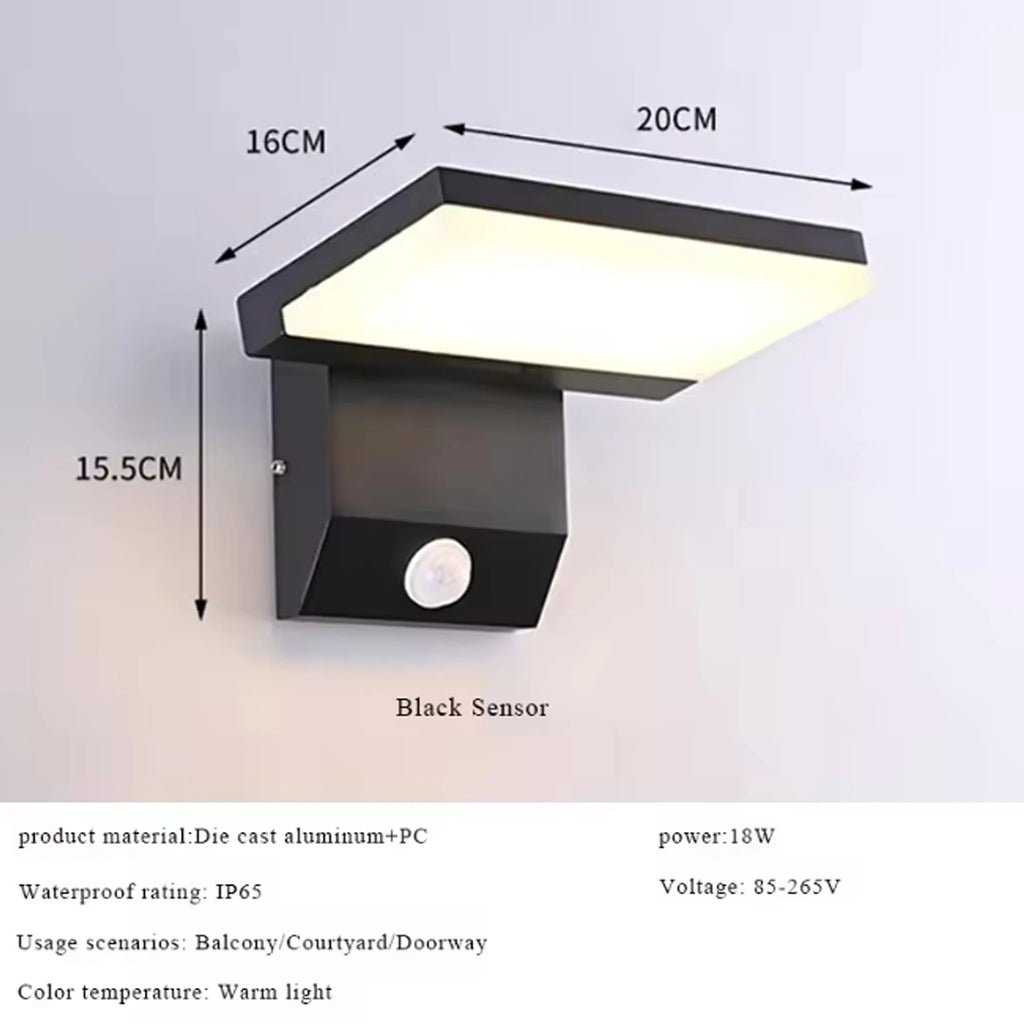 Palermo IP65 Motion Sensor Outdoor Wall Light for Front Door – detail view 6