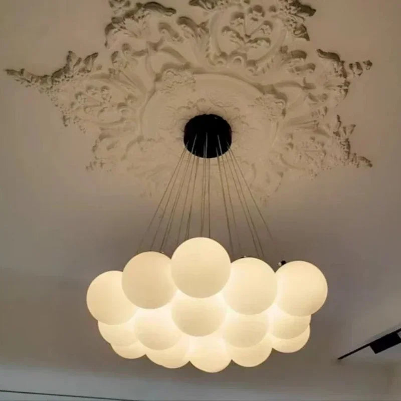 Glass Chandelier – Modern Minimalist for Dining Room, Living Room, Hotel Lobby | Elaris Arc by Evenlyr