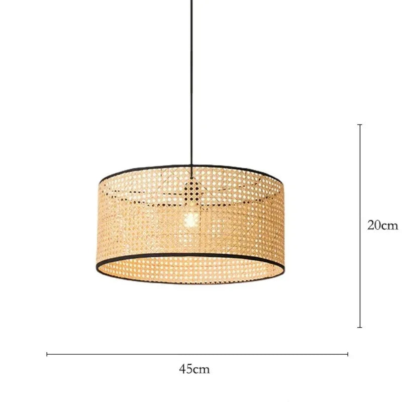 Palermo Bamboo Rattan Chandelier for Dining Room – Vintage