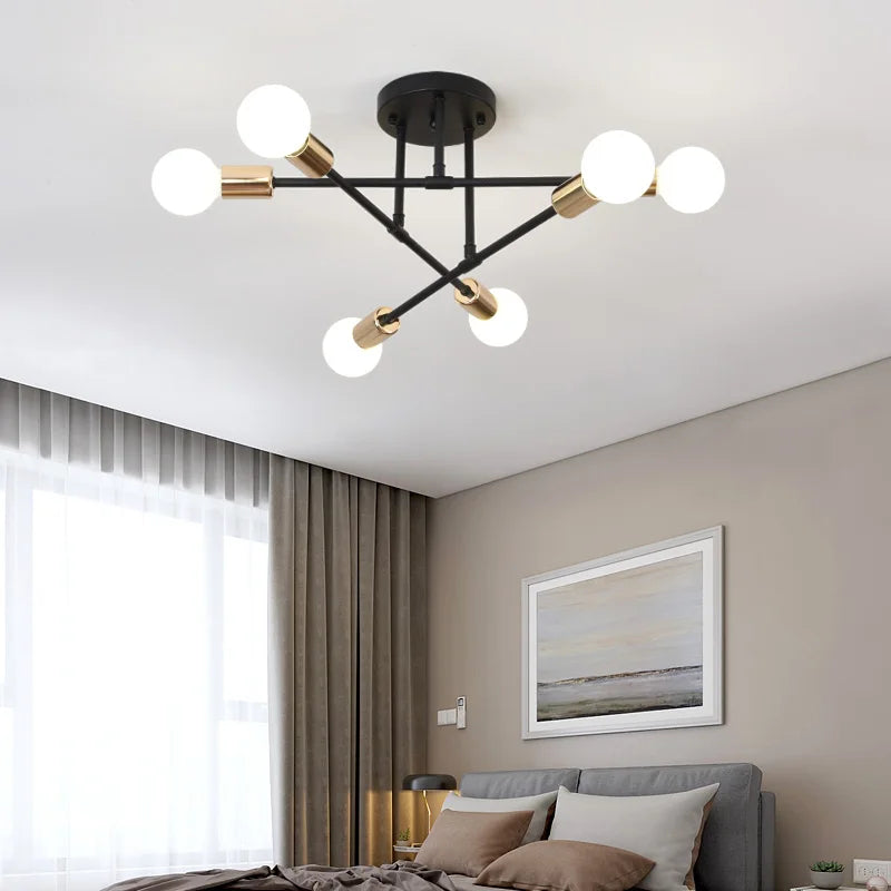 Metal Flush Mount Ceiling Light – Industrial Vintage LED for Living Room | Virelle Dome by Evenlyr