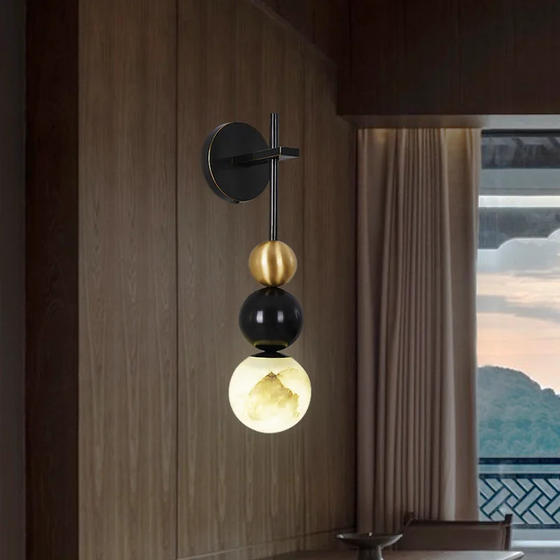 Helian Halo Marble Wall Sconce – product view 2