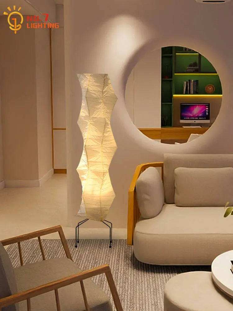 Noma Ridge Wood Floor Lamp Wabi-Sabi