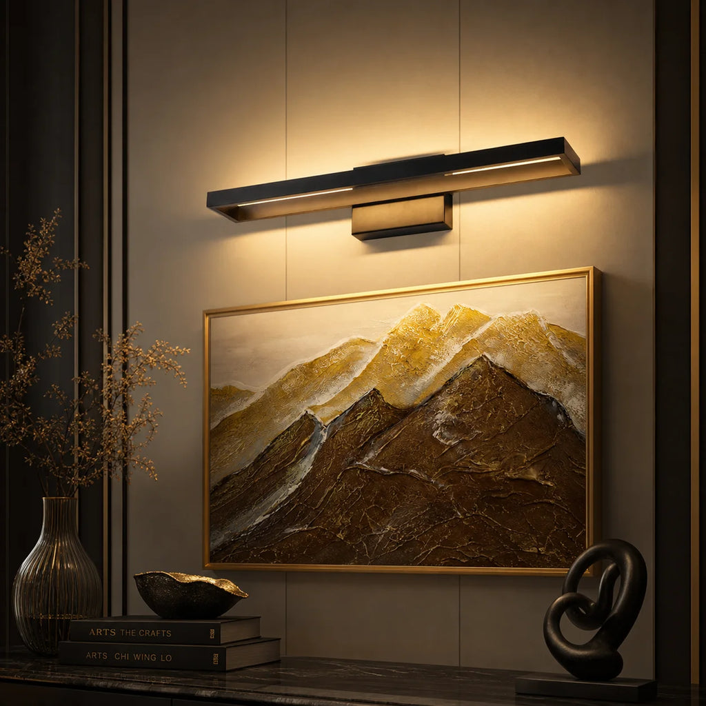 Metal Vertical LED Bathroom Vanity & Mirror Light – Modern LED for Bathroom | Selene Dome by Evenlyr