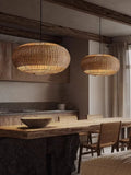Rattan & Wood Chandelier – Wabi-Sabi Japanese for Dining Room, Living Room, Bedroom | Evanthe Petal by Evenlyr