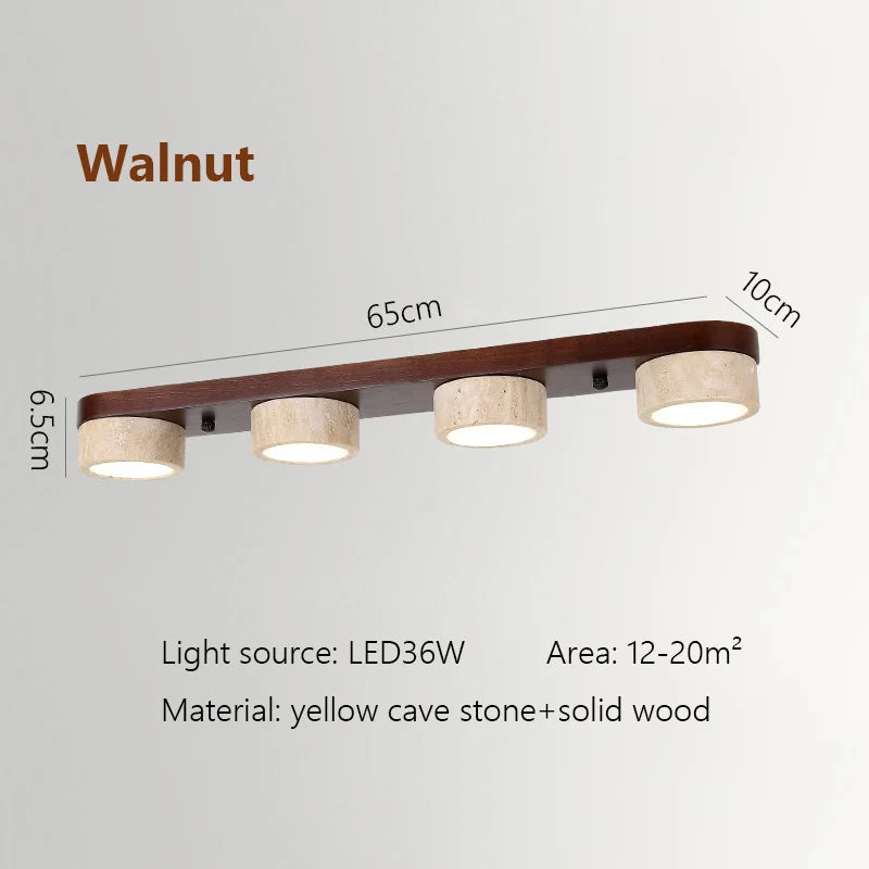 Hesper Veil Linear Travertine Ceiling Light – product view 10