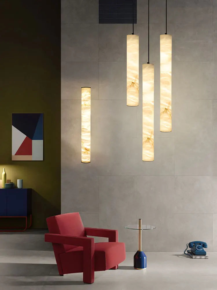 Soren Loop Natural Marble Pendant Light