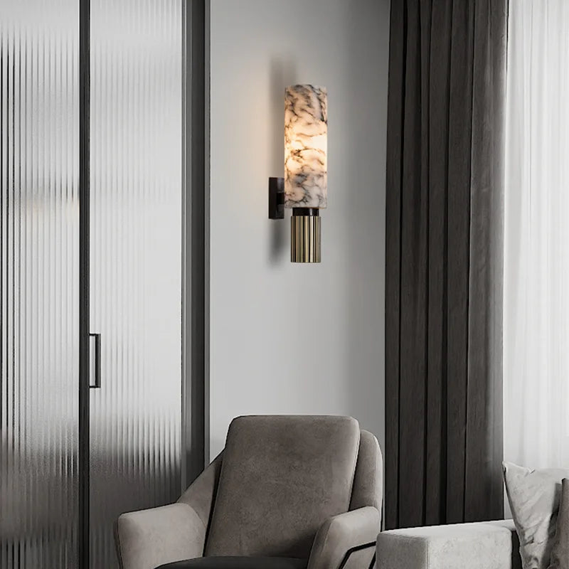 Elowen Contour Marble Wall Sconce – product view 6