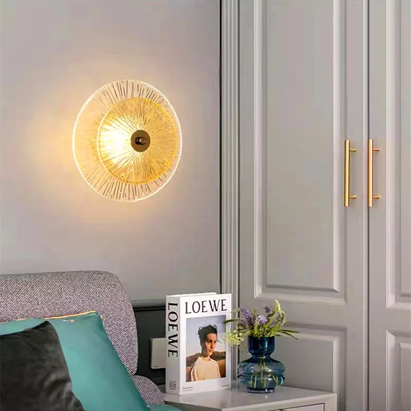 Glass Wall Sconce – Nordic Modern for Bedroom, Hallway, Living Room | Bellara Beam by Evenlyr