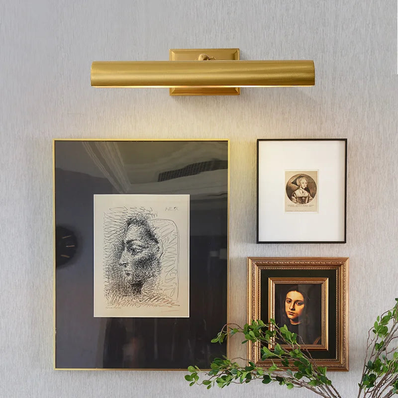 Brass Mirror Front Light Retro Bathroom Vanity Wall Light Painting Lamp Interior Decoration Lamp