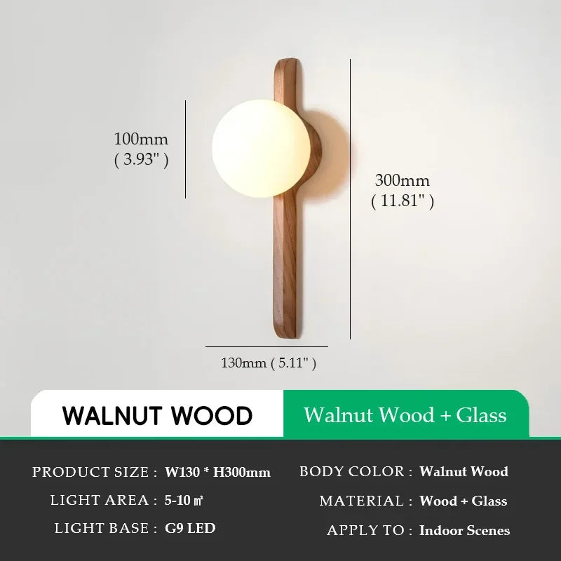 Sora Halo Wood Wall Sconce – Wabi-Sabi – product detail 8