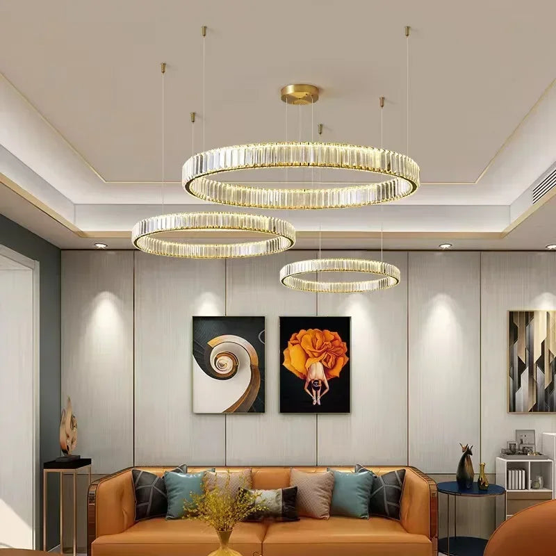 Evren Arc Dimmable Crystal Pendant Light – product view 2