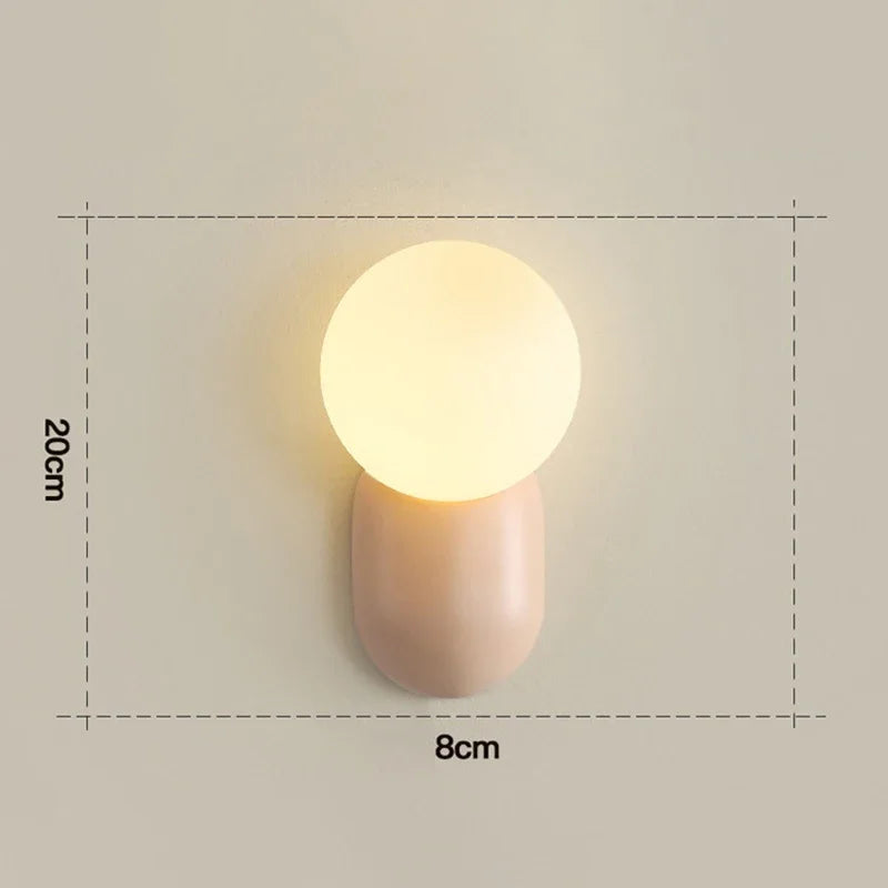 Glass Wall Sconce – Modern LED for Bathroom, Bedroom & Bedside | Amaya Crest by Evenlyr
