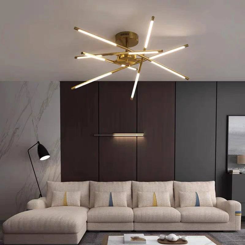 Metal Chandelier – Modern Dimmable LED for Bedroom & Bedside, Living Room, Dining Room & Kitchen | Virelle Glow by Evenlyr