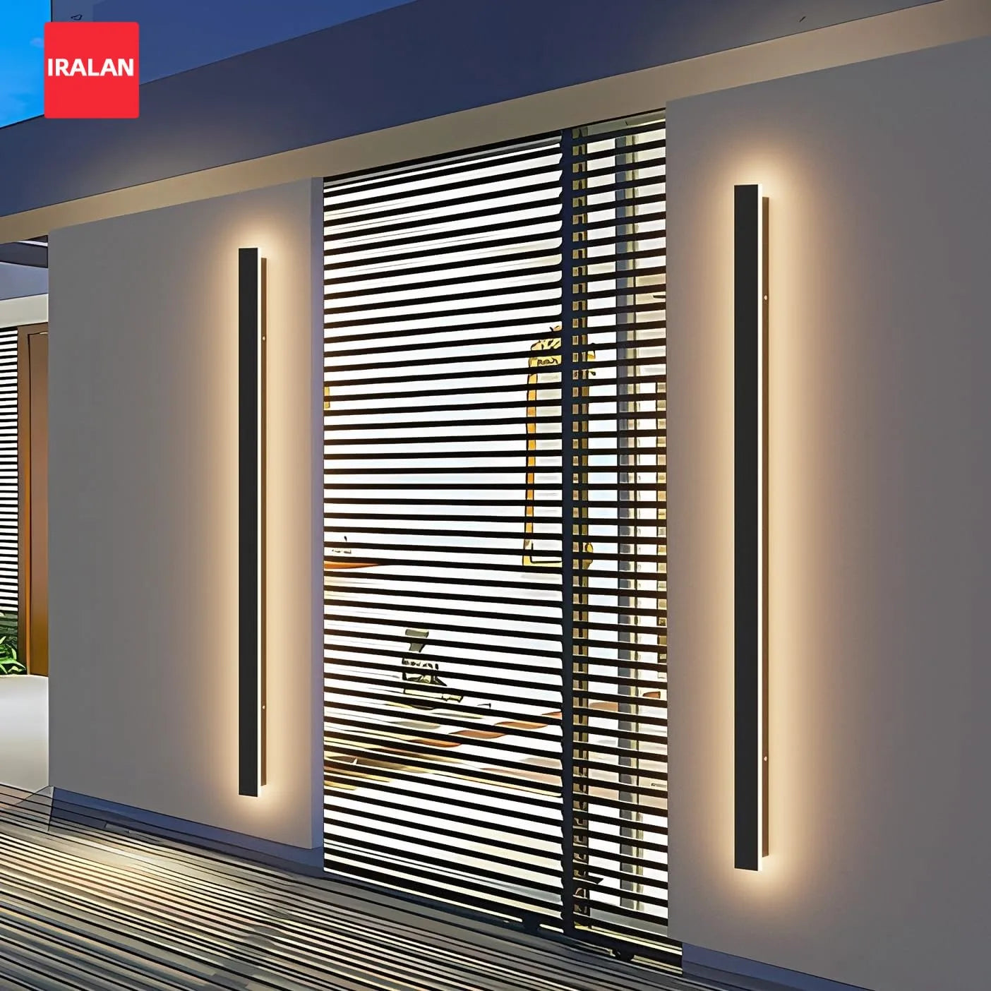 Liora Minimalist Linear Outdoor Wall Light for Exterior Wall – IP65 – detail view 2