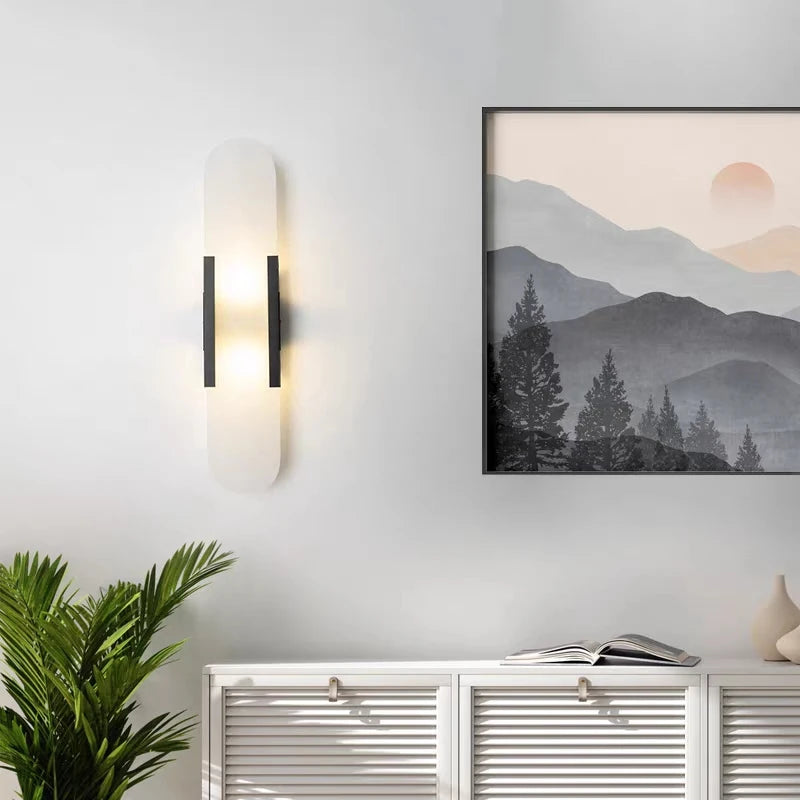Kaia Ribbon Marble Wall Sconce – Nordic – product detail 4