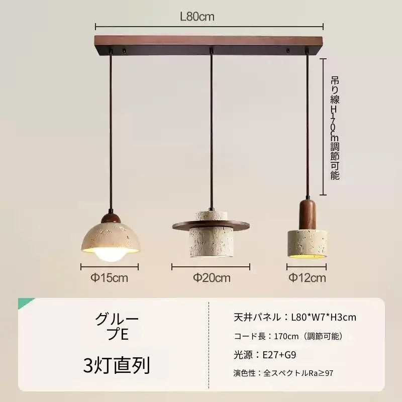 Zorin Veil Travertine Pendant Light – product view 11