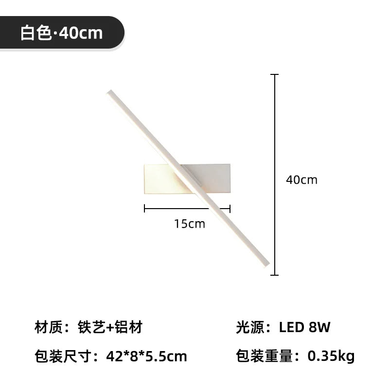Designer Linear Wall Sconce – Modern LED Linear for Bathroom, Bedroom & Bedside | Aurelle Halo by Evenlyr