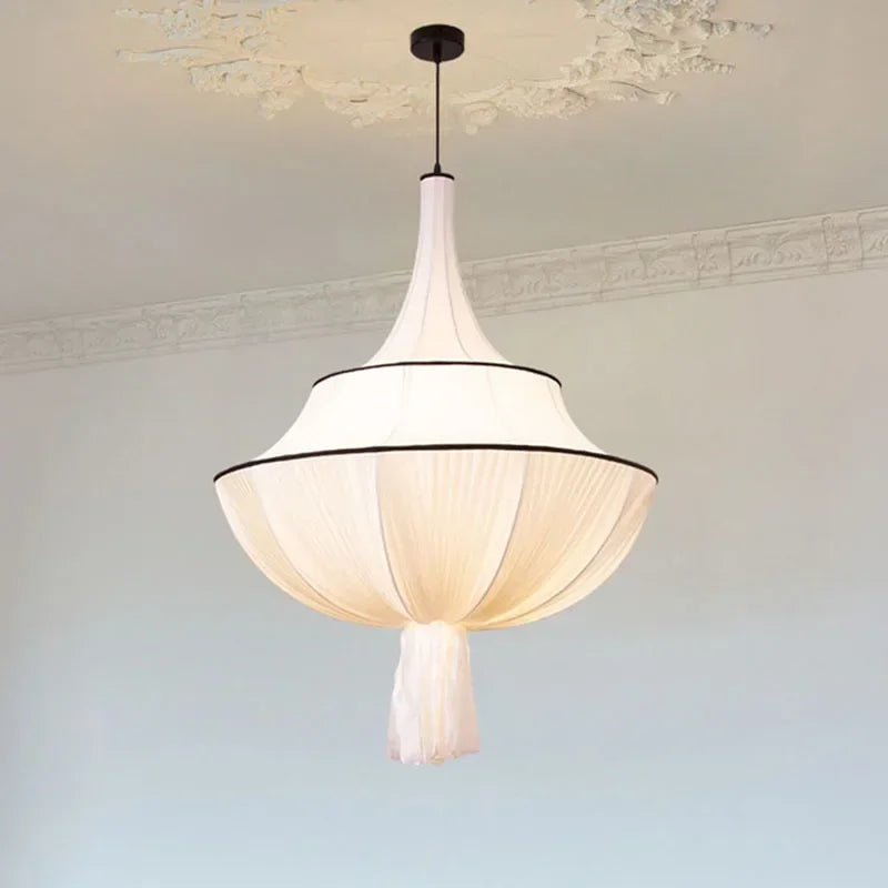 Beige Wabi-Sabi Fabric Chandelier – product view