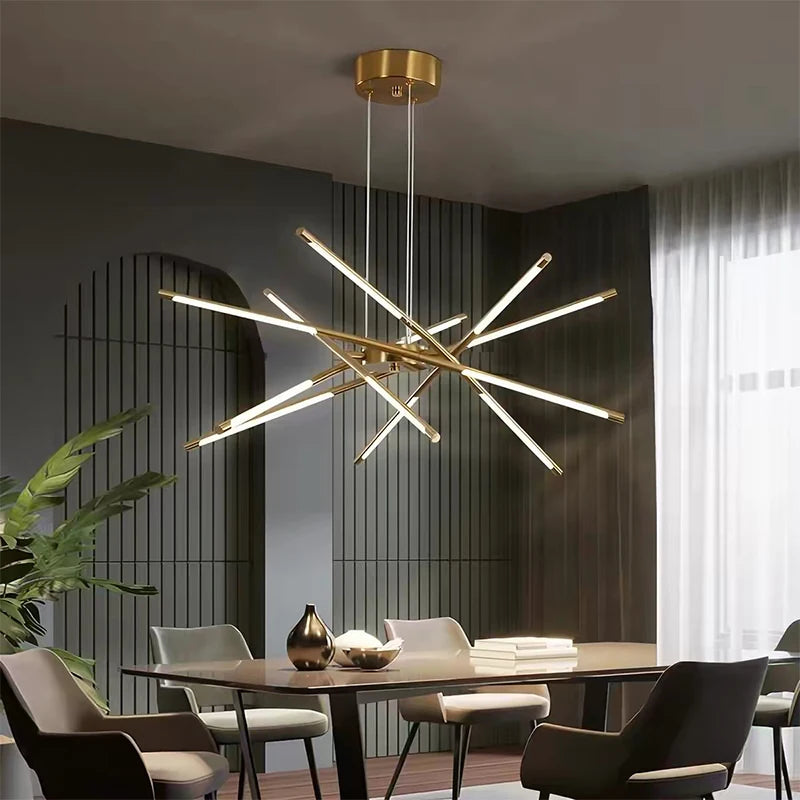 Metal Chandelier – Modern Dimmable LED for Bedroom & Bedside, Living Room, Dining Room & Kitchen | Virelle Glow by Evenlyr