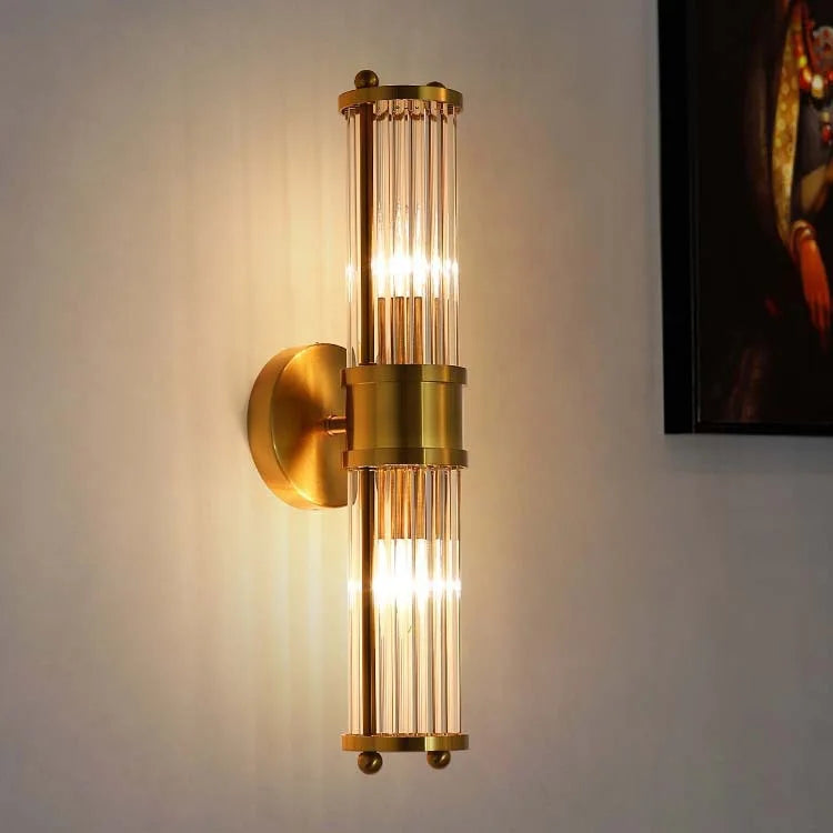 Caspian Cylinder Outdoor Wall Light for Exterior Wall – Crystal – detail view 7