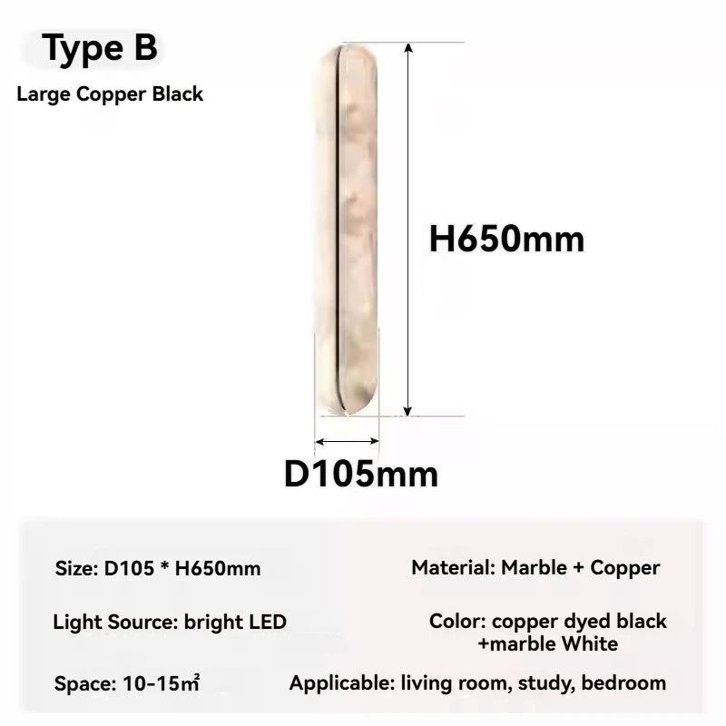 Thea Aura Natural Marble Wall Sconce – Dimmable – product detail 10