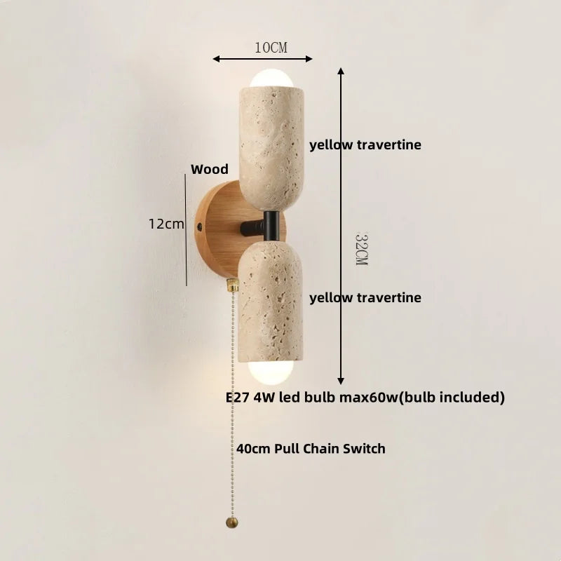Evren Veil Travertine Wall Sconce – product view 17