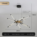 Metal Chandelier – Modern Dimmable LED for Bedroom & Bedside, Living Room, Dining Room & Kitchen | Virelle Glow by Evenlyr