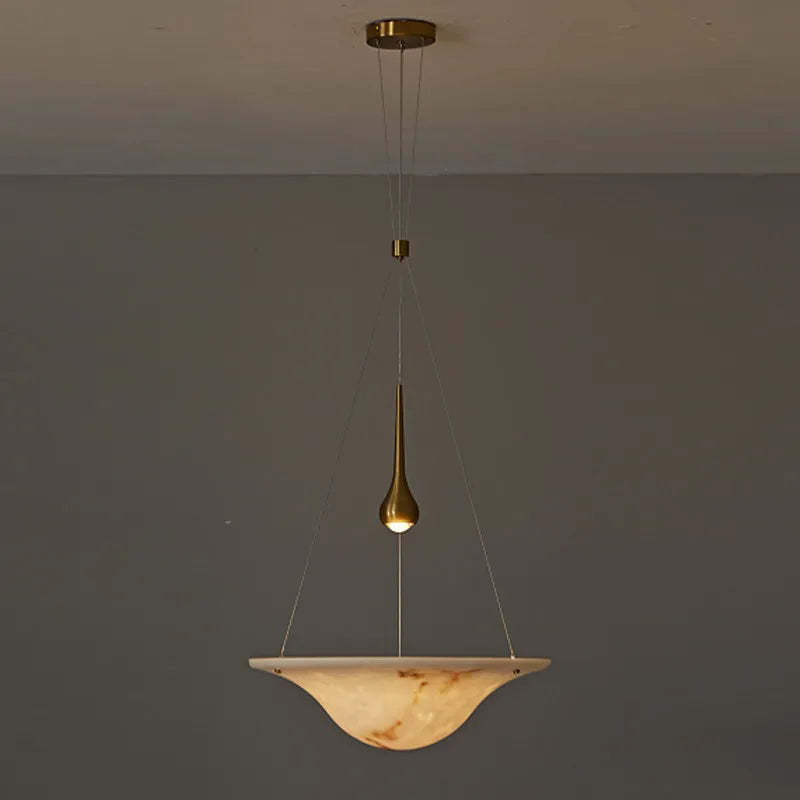 Roselle Halo Sculptural Alabaster Pendant Light – product view 6