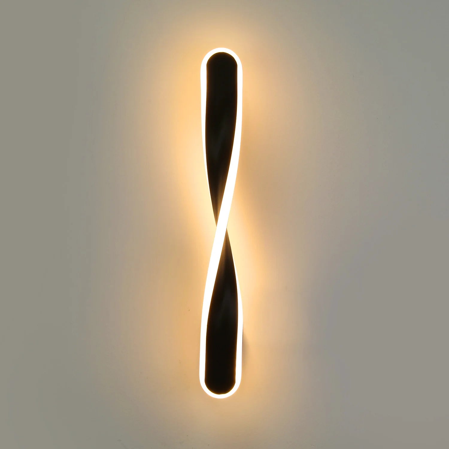 Aurelia Spiral Aluminum Wall Sconce – Modern styled in a living room interior