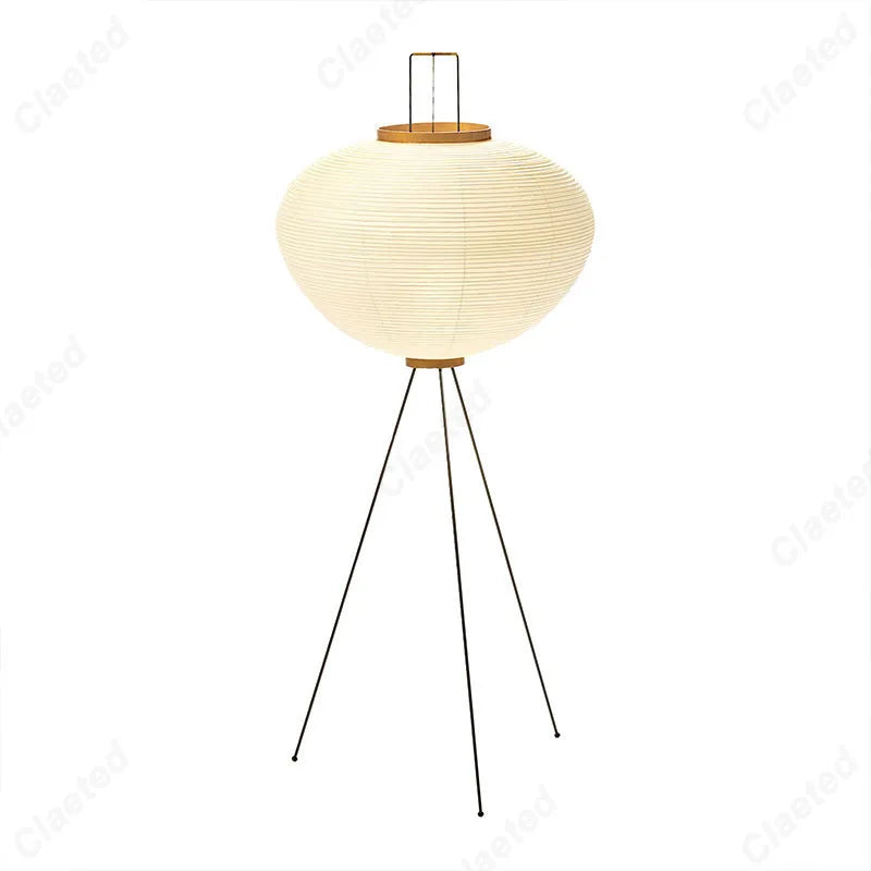 Rice Paper Floor Lamp – Vintage Modern for Living Room, Bedroom, Reading Corner | Solenne Cascade by Evenlyr