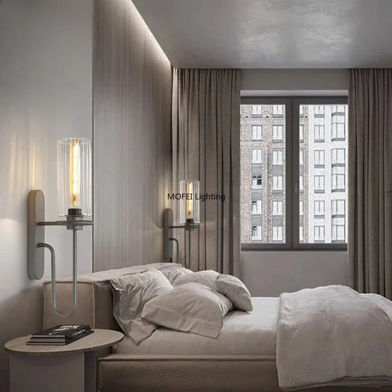 Junia Halo Glass Wall Sconce – product view 3