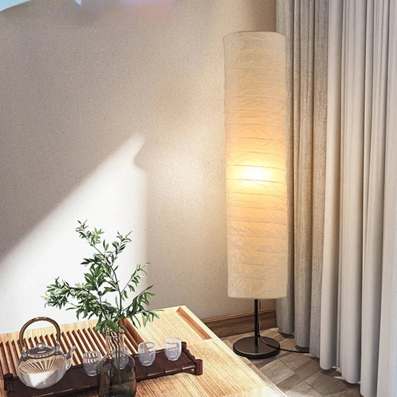 Rice Paper Floor Lamp – Nordic Modern for Living Room, Bedroom, Reading Corner | Maris Cascade by Evenlyr