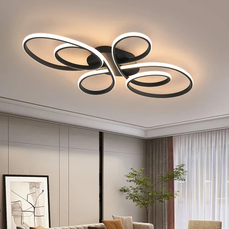 Orlena Remote Control Modern Chandelier for Living Room – Dimmable – detail view 2
