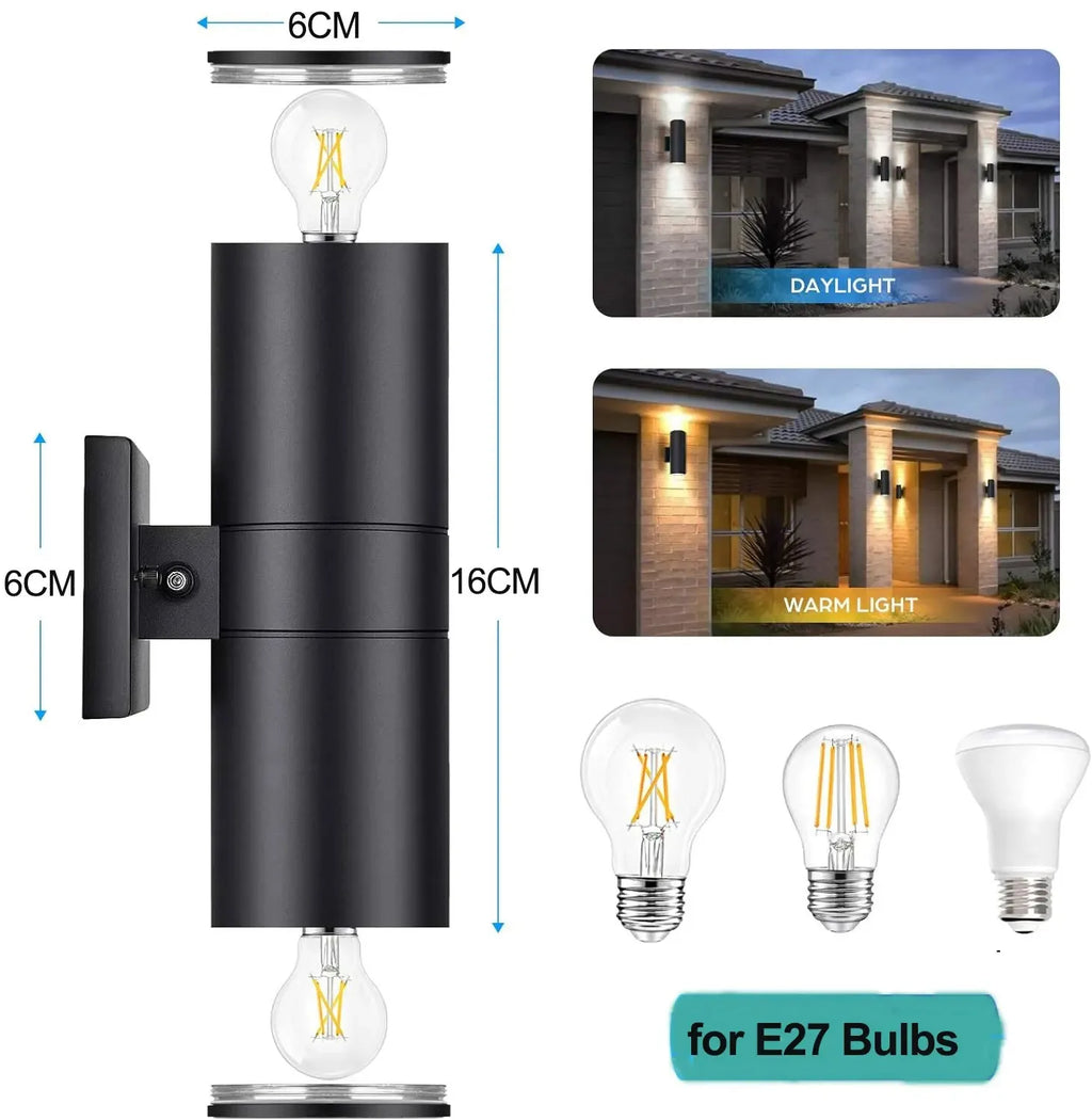 Quintara Dual-Head Outdoor Wall Light for Courtyard – Vintage