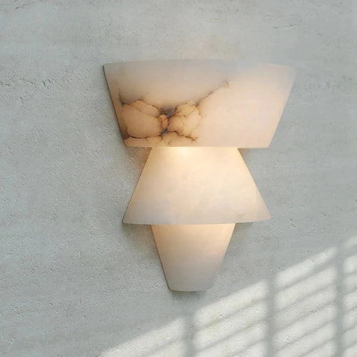 Damaris Veil Alabaster Vanity Light – Modern Alabaster Vanity Lights for Bedroom