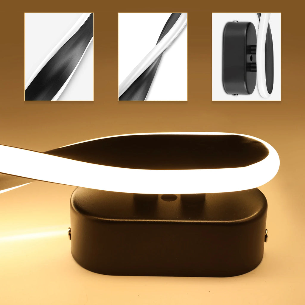 Ysola Contour Spiral Aluminum Wall Sconce – product view 5