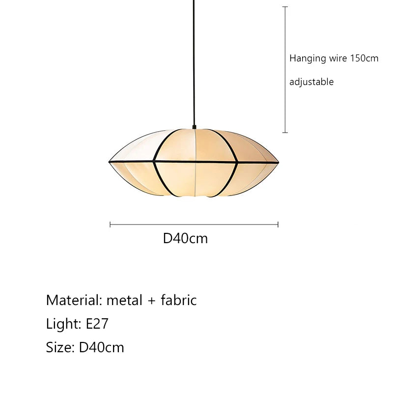 Fabric Chandelier – Wabi-Sabi Vintage for Bedroom & Bedside, Dining Room & Kitchen | Celia Glow by Evenlyr