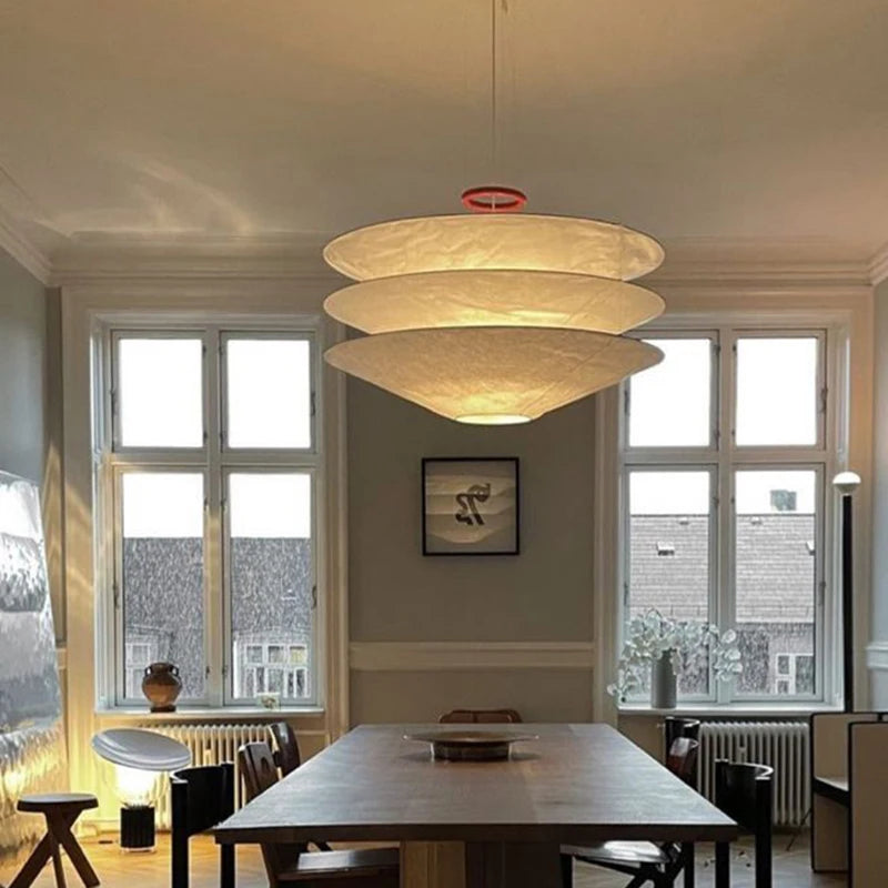 Paper Chandelier – Wabi-Sabi Japanese for Dining Room, Living Room, Bedroom | Sorella Cascade by Evenlyr