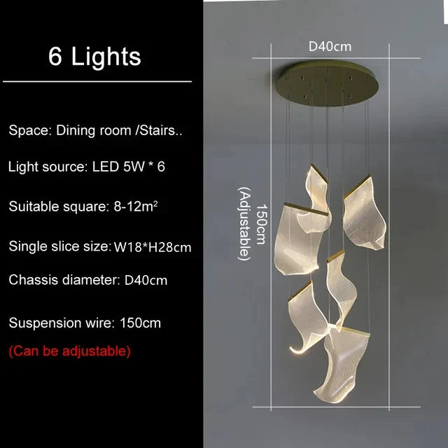 Metal Chandelier – Modern LED for Living Room, Restaurant & Café | Noemi Crest by Evenlyr